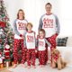 thumbnail image 1 of Pijamas navideños familiares que creen en la magia de Papá Noel con cordón y cuerda (resistentes al fuego), 1 of 5