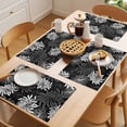 thumbnail image 5 of Black White Floral Placemats Set of 12, Vintage White Black Flower Non-Slip Place Mats Washable Table Mats for Kitchen Dining Table Decorations Indoor/Outdoor, 5 of 9