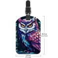 thumbnail image 6 of Square 2Pack PU Leather Cartoon Owl Cruise Luggage Tag with Privacy Cover and Name ID Tag for Travel Handbags Backpacks Luggage Tags, 6 of 6