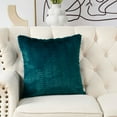 thumbnail image 2 of Home Soft Things Shaggy Wavy Faux Fur Pillow Covers, 1 piece, 20"x20", Teal, 2 of 8