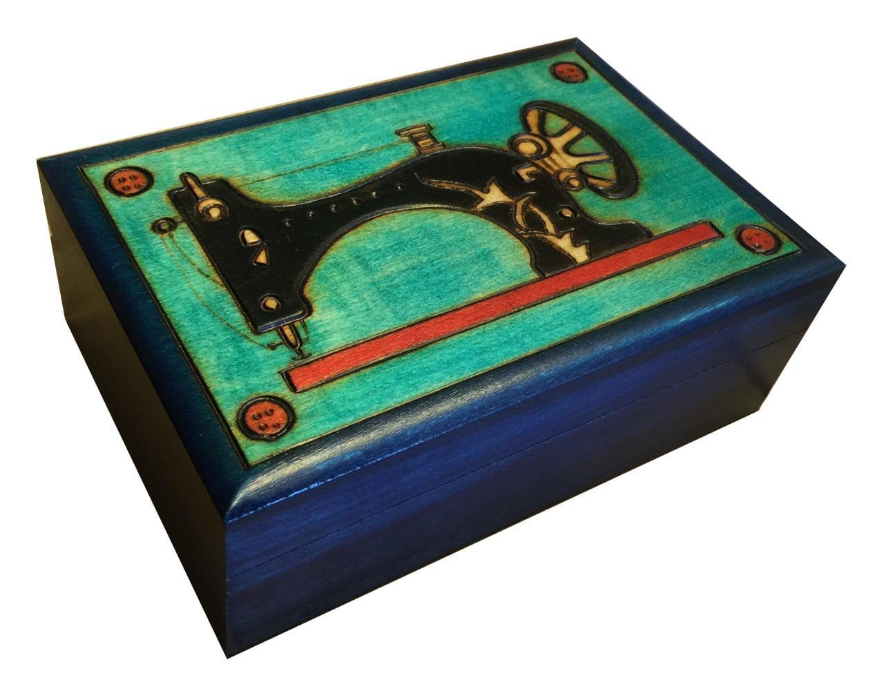 SEWING BOX Handmade Wood Art Keepsake Unique Masterpiece Exclusive Gift