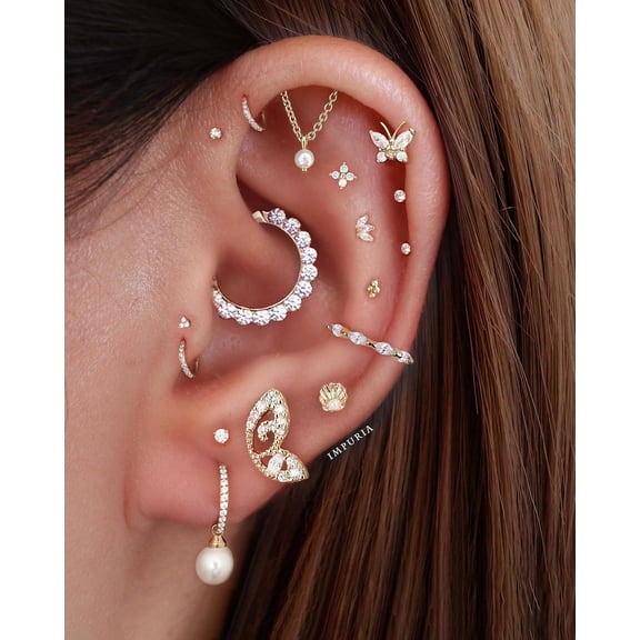 Hidden Helix Earring Stud Cartilage Ear Piercing Jewelry with Chain Dangle Drop for Women 925 Sterling Silver Helix Barbell Bar 18G