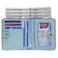 thumbnail image 3 of ZHAOCHENG Cartera pequeña para mujer, tarjetero plegable delgado, billetera compacta con bloqueo RFID, bolsillo de cuero fino con cremallera, mini billetera de regalo para mujeres, adolescentes y niña, 3 of 5