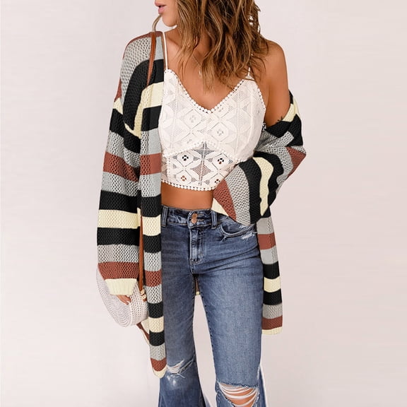 Vedolay Womens 2023 Jackets Women's Casual Jacket Oversized Casual Distresse Mid Long Casual Jacket,Black S