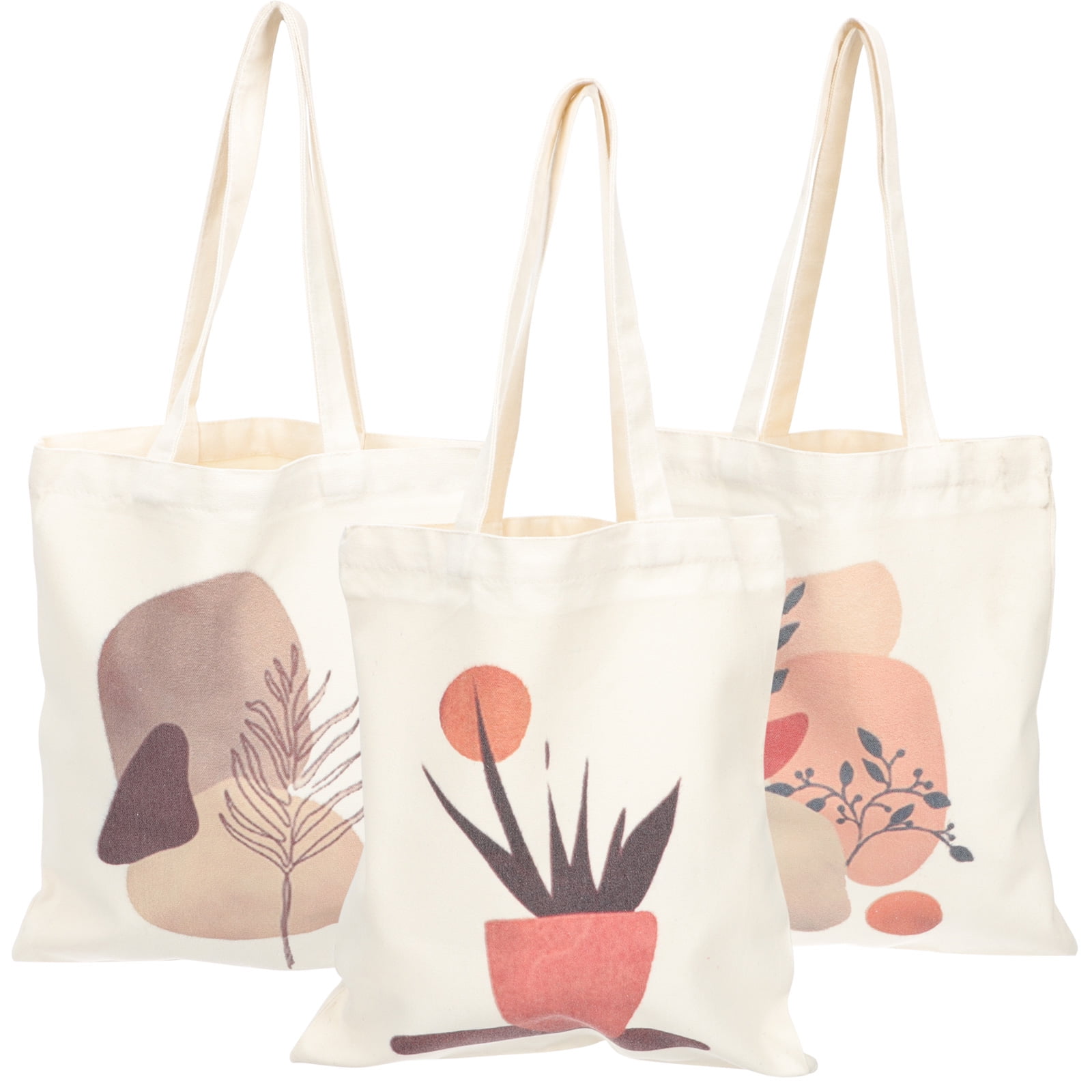 Kitchen Reusable Grocery Bags3pcs Canvas Tote Bags Large Shoulder Bags  Fashion Shopping Bags for Women Students