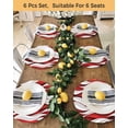 thumbnail image 4 of 13 Inch Round Placemats Set of 4, Red White Moire Non Slip Heat Insulation PP Table Mats, Modern Abstract Art Washable Place Mats for Kitchen Dining Party Table Decor, 4 of 7