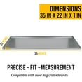 thumbnail image 2 of Heavy Duty Multipurpose Replacement Metal Pan Tray - Galvanized - Rust & Crack Proof - Several for Pet Crates, Grease Trap and Others, 2 of 6