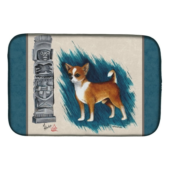 Chihuahua Totem Dish Drying Mat