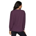 thumbnail image 2 of RBX Active Women's Ottoman Ribbed Lightweight V-Neck Sweatshirt, 2 of 5