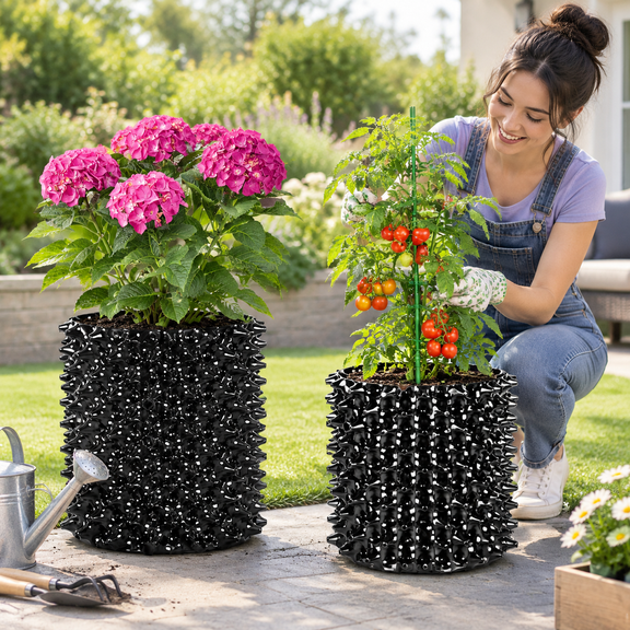 3 gallon-10P 10 Inch Plastic Air Pruning Raised Garden Kit, 10 Pack