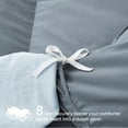 thumbnail image 3 of Peace Nest All Season Medium Warmth White Feather Down Comforter Duvet Insert California King - Dark Gray Gusset, 3 of 5