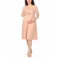 thumbnail image 1 of White Mark Robe Midi Trapèze à Manches Courtes de Maternité pour Femmes, 1 of 6