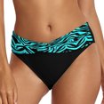 thumbnail image 1 of Gibobby Bikini para mujer Pantalones cortos de baño para mujer Pantalones cortos de traje de baño de cintura alta con estampado étnico informal Pantalone(Azul claro,G), 1 of 5