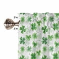 thumbnail image 3 of St. Patrick's Day Kitchen Curtains Valances and Tiers Set of 3 Spring Watercolor Shamrocks Ombre Green Plant Tier Curtains and Valance Rod Pocket Valance Curtains Set for Windows 24 Inch Length, 3 of 8