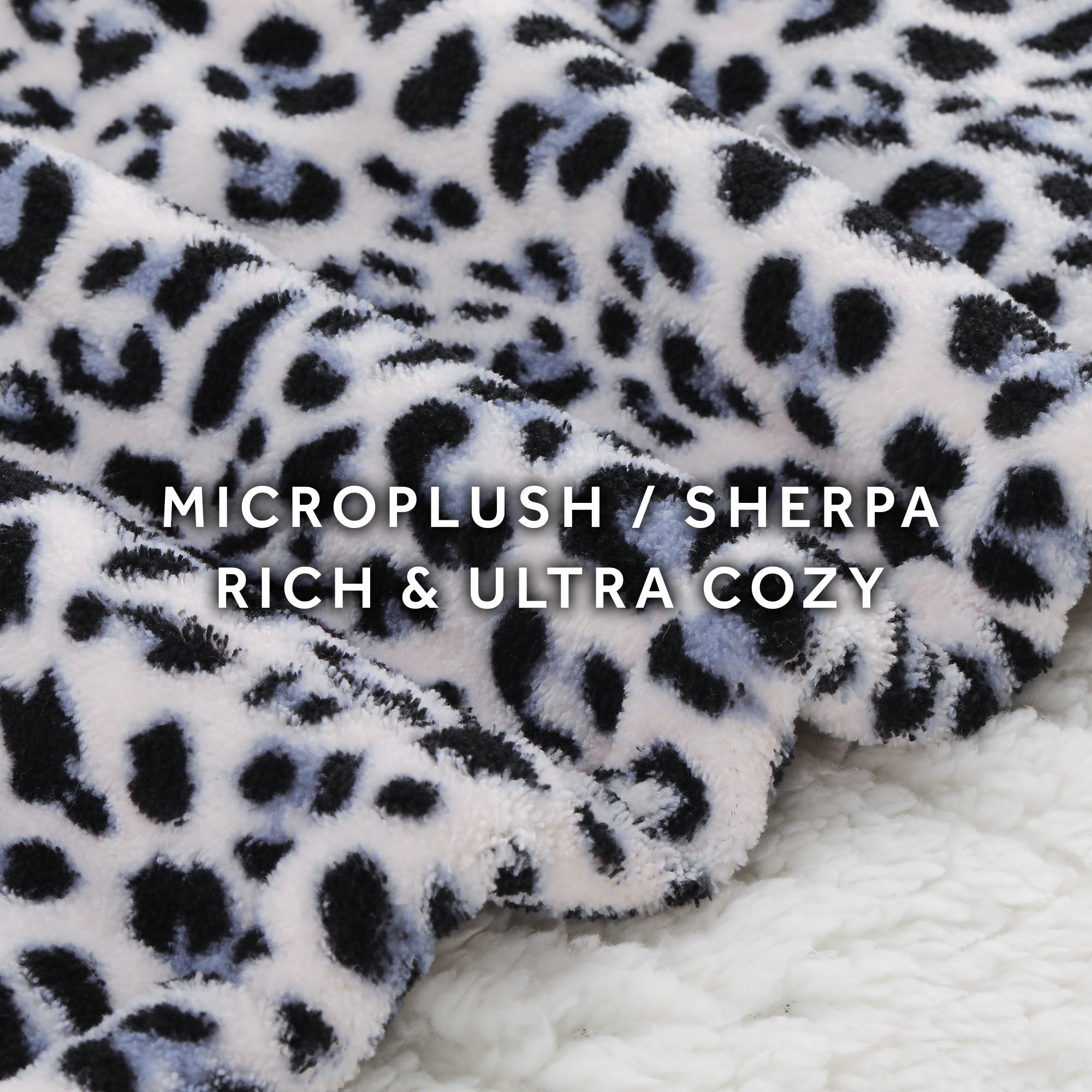 Sunbeam Heated Electric Throw Blanket, Cozy Sherpa, Blue Leopard, 50 x 60  - Walmart.com
