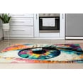 thumbnail image 3 of Car Mat Rugs, Eye Rug, Modern Rugs, Abstract Eye Rug, Modern Rug, Area Rug, Modern Rug, Colorful Rug, Office Decor Rugs, Dining Room Rug, 2'x3' - 60x90 cm, 3 of 8