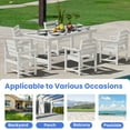 thumbnail image 4 of JUSTLET 6 PC Outdoor Patio Furniture Set, Patio Dining Sets, 5 Chairs and 1 Table, White, 4 of 10