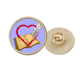 thumbnail image 1 of Día de San Valentín Broche de oro metálico circular, 1 of 3
