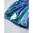thumbnail image 5 of YONGHS Girls Shiny Metallic Shorts Hot Pants Disco Dance  Party Performance Costumes Blue 3-4, 5 of 7