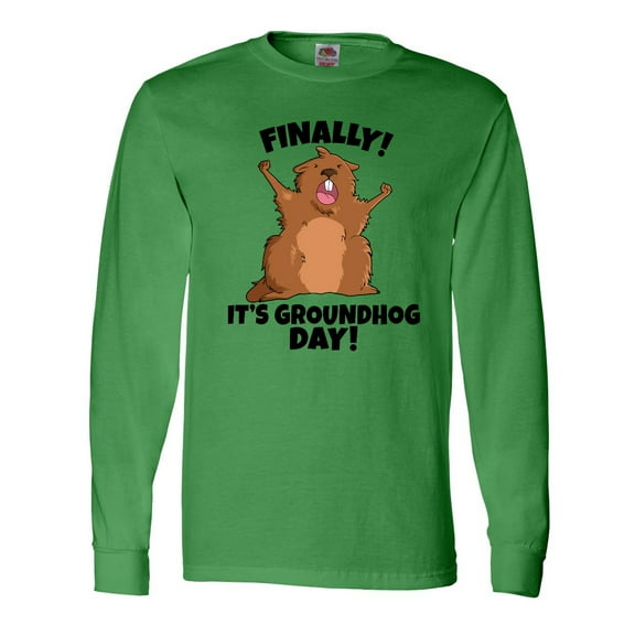 Inktastic Finally It's Groundhog Day Long Sleeve T-Shirt