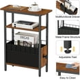 thumbnail image 4 of Narrow Side Table for Small Spaces, Slim End Table 3 Tier, Skinny Nightstand with Drawer, Sofa Beside Table with Storage Shelf for Living Room Bedroom, 4 of 16
