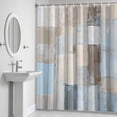 thumbnail image 5 of Abstract Color Block Shower Curtain for Bathroom Decor, Beige Brown Geometric Oil Painting Art Waterproof Fabric Shower Curtain, 36"x78" Set with 12 Hooks, 5 of 9