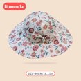 thumbnail image 2 of LNMQLPDBS Baby Sun Hat Toddler Sun Protection Bucket Hats for Boys Girls Floral Printed Infant Wide Brim Bowknot Floppy Cap Summer Beach Hats Baby Trendy Fisherman Hat for Outdoor Play ﻿﻿ White L, 2 of 4