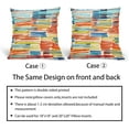 thumbnail image 4 of Blue Orange Green Colorful Stripe Pillow Covers 16X16 in Set of 2 Abstract Mid Century Throw Pillow Cases Summer Multicolor Outdoor Pillow Covers Modern Home Decor for Couch Patio Furniture Porch, 4 of 6
