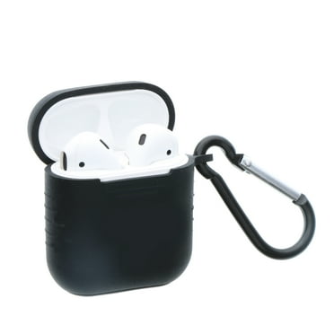 onn. Charging Case Soft Protective Skin for Wireless Earbuds, Neck Strap and Carabiner included