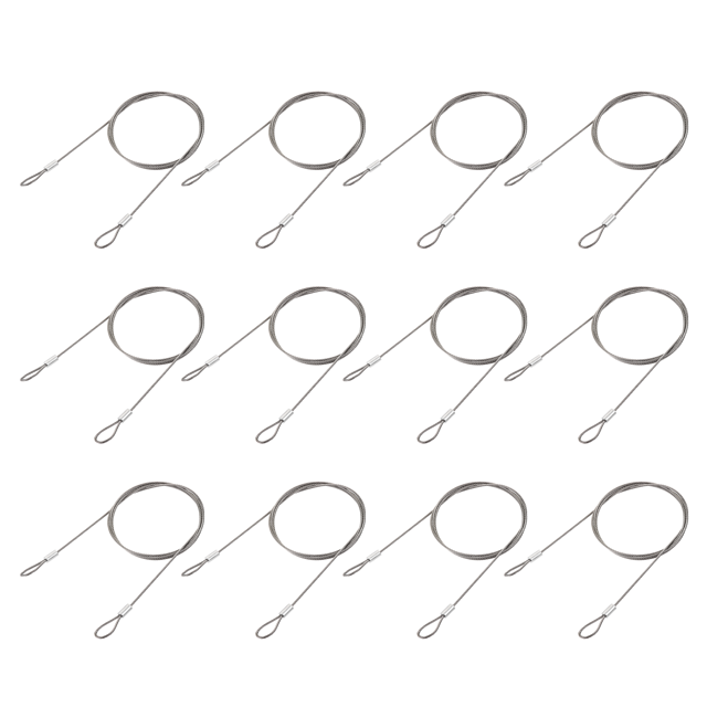 Unique Bargains Fil de Suspension pour Photo 1M Charge 66 lbs Électroplaqué Lot de 12