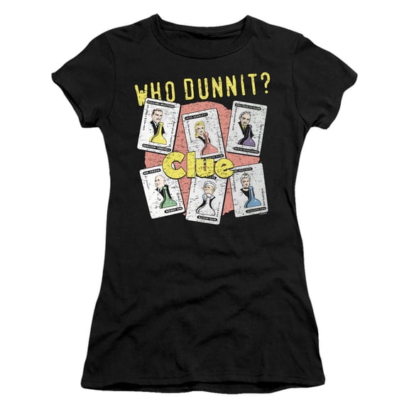Clue Who Dunnit S/S Junior Women's T-Shirt Sheer Black