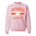 thumbnail image 1 of Wild Bobby City of San Francisco Baseball Fantasy Fan Sports Unisex Crewneck Sweatshirt, Light Pink, Small, 1 of 6