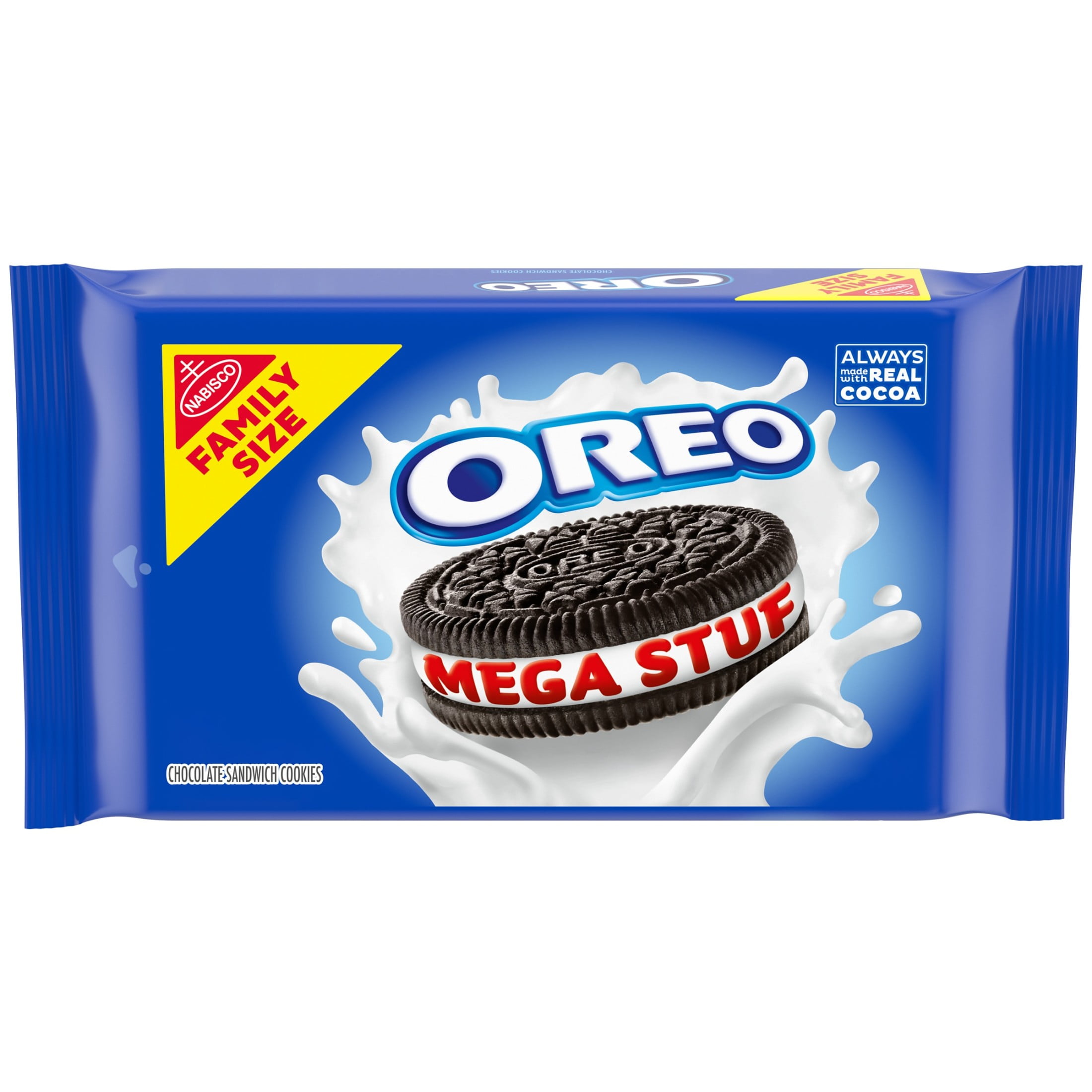 OREO, Mega Stuf Chocolate Sandwich Cookies, 17.6 oz Family Size