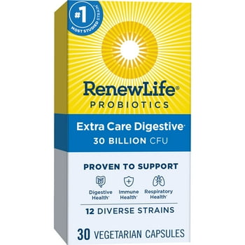 Renew Life Extra Care Digestive Probiotic, 30 Billion CFU Per , 30 s
