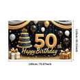 thumbnail image 2 of Decorative Design Happy Birthday Banner Cake Decoration 50th Celebration Banner Balloon Decoration for Birthday Party Indoor Decoration Photo Shoot, 2 of 7