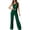 Green, variant on Strapless Jumpsuits for Women Wide Leg Sleeveless Off Shoulder Rompers Causal Button Irregular One Piece Outfit, M