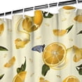 thumbnail image 3 of Yellow Lemon Fruit Slices White Pattern Shower Curtain 72"x72" ,Bathroom Decorative Shower Curtains Set with 12 Hooks,Modern Waterproof Washable Shower Curtain, 3 of 6