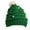Green fur ball, variant on Christmas Tree Hat Knitted Crochet Beanie Cap Household Head Decorations