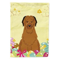 Easter Eggs Briard Brown Flag Canvas House Size