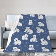 thumbnail image 3 of Cute Polar Bear Fleece Blanket - Lightweight Soft Cozy 60x50, 3 of 6