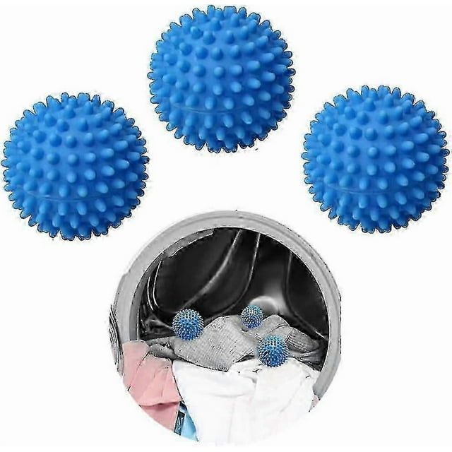 Tumble Dryer Balls,3 Pc Blue Laundry Balls for Tumble Dryer, Softer Material Tumble Dryer Ball