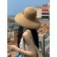 thumbnail image 4 of YooGuoGuo Straw Hat Female Summer Hats, Brimn French Sunscreen Hepburn Winding Hat Beaches, Folding Wild Hat Female Sunscreen Hat, 4 of 7