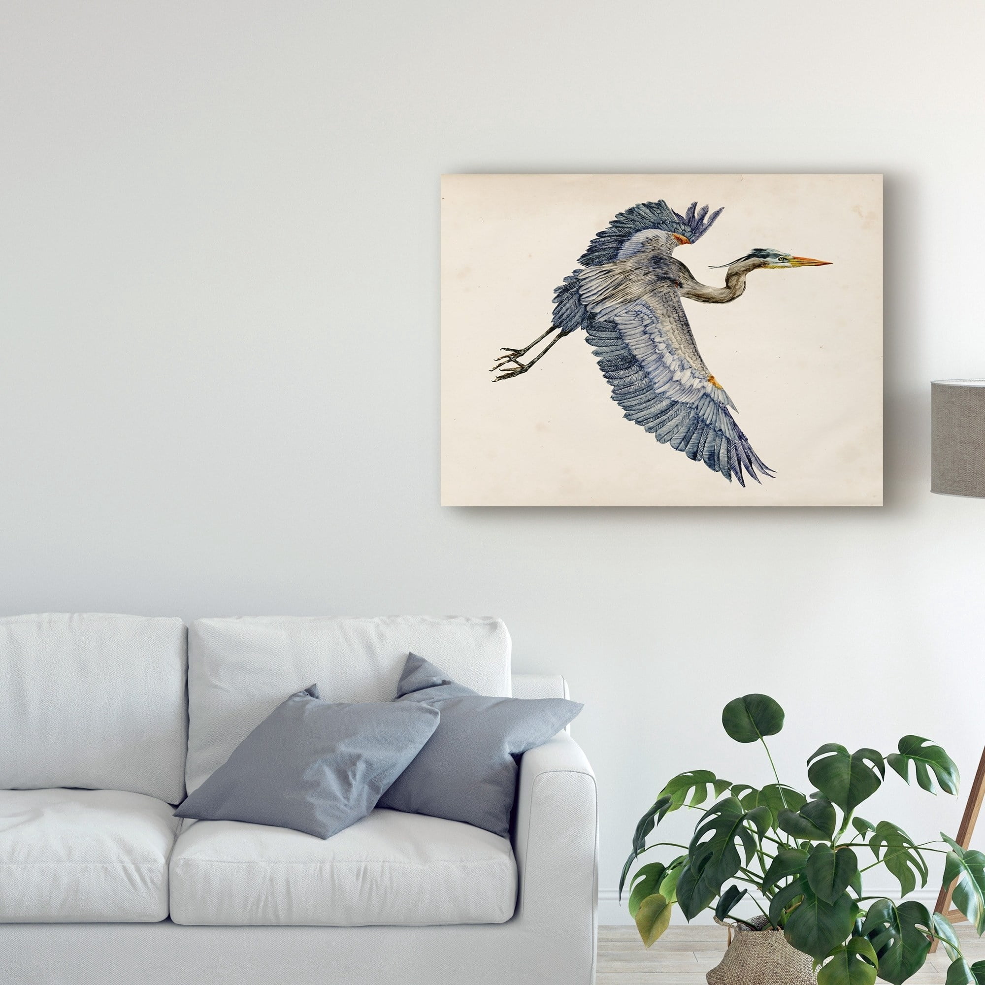 Trademark Fine Art 'Blue Heron Rendering IV' Canvas Art by Melissa Wang