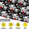 thumbnail image 2 of Gothic Skull Shower Curtain Rose Goth Bathroom Curtain Halloween Spooky Fabric Shower Curtain with 12 Hooks 72x72 Inches, 2 of 5