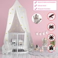 thumbnail image 3 of Princess Bed Canopy with Lights for Kids Round Dome Bed Curtain Canopy Elegant Bed Netting Canopy Hanging Mosquito Net Bed Canopy Large Bed Cover Net Machine Washable for Bedroom Hammocks Patios, 3 of 8