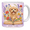 Ceramic Mug, variant on Lotusprint LLC Personalized Dog Floral Book 2D Print Flat Ceramic Mug, Custom Name Gift For Dog Lovers , White