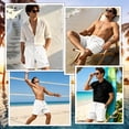 thumbnail image 2 of DAKIMOE Mens Shorts Corduroy Casual Elastic Waist Drawstring Summer Shorts Men with Pockets Lightweight Breathable Workout Shorts for Beach S to 2XL, 2 of 12