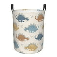 thumbnail image 1 of DouZhe Waterproof Collapsible Large Laundry Baskets, Cute Cartoon Dinosaur Prints Circular Hamper with Handles, 1 of 7