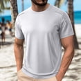 thumbnail image 2 of Akiihool Men T Shirts Cotton Mens Casual Short Sleeve T Shirts Blended Soft Lightweight Crew Neck(White,XL), 2 of 6