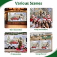 thumbnail image 5 of Fsddascl 7 x 16 Ft Christmas Garage Door Cover, Farmhouse Christmas Large Garage Door Banner, Xmas Snowman Tree Truck Snowflake Hanging Garage Mural Background for Indoor Outdoor Xmas Party Supplies, 5 of 9
